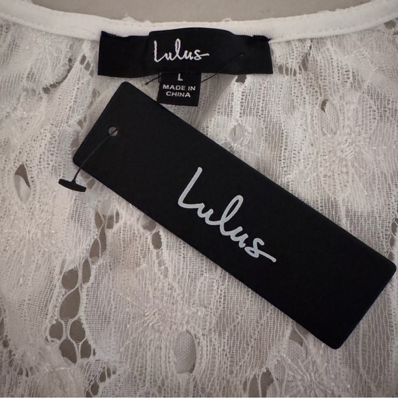 Lulus White Lace Faux Wrap Bodysuit - Beautiful - Picture 3 of 14